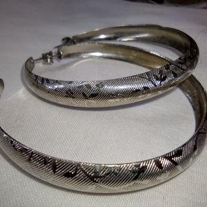 Silver hoop earrings